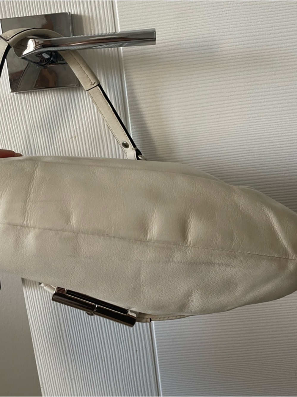 Coach White Leather Hobo Bag | Silver Hardware | Classic Quiet Luxury - Picture 10 of 10